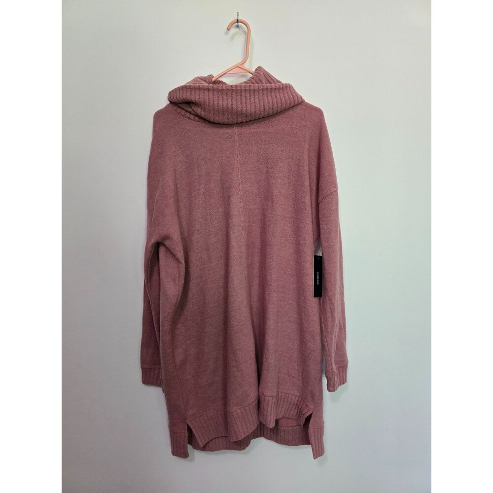 Lulus Womens Sweater Dress Autumn Daze Mauve Pink Cowl Neck Long Sleeve Size M